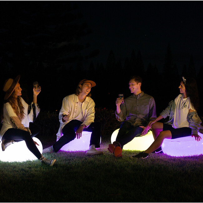 AirCandy Illuminated LED Inflatable Ottoman, Multi - Pool Floats - 2