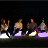 AirCandy Illuminated LED Inflatable Ottoman, Multi - Pool Floats - 2