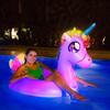 Illuminated LED Unicorn 42" Jumbo Beach & Pool Tube, Multi - Pool Floats - 4