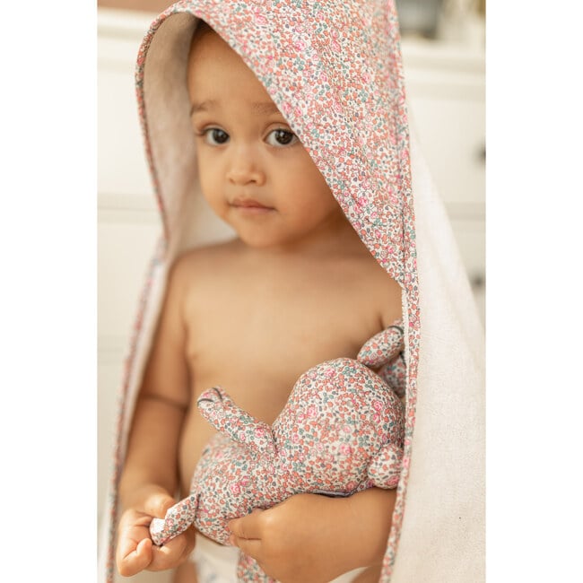 Hooded Towel, Pink Eloise Liberty - Towels - 4