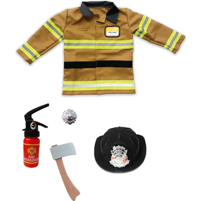 Firefighter Set, Includes 5 Accessories, Tan - Costumes - 1