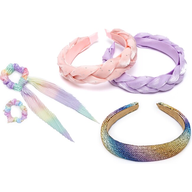 Beautiful Pastel Headband and Scrunchie 5-pc Bundle - Costume Accessories - 1
