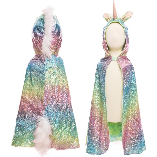 Rainbow Reversible Unicorn Dragon Cape - Costumes - 3