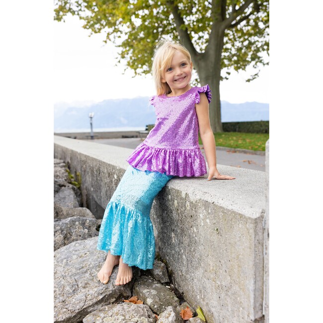 Sequins Sparkle Mermaid Top & Skirt Set - Costumes - 3