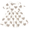 Organic Steph Skinny Sleeve Dress, Leopard Heart - Dresses - 1 - thumbnail