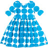 Organic Steph Skinny Sleeve Dress, Blue Dot - Dresses - 1 - thumbnail