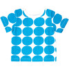 Organic Short Ribbed Sleeve Crew Neck Tee, Blue Dot - T-Shirts - 1 - thumbnail