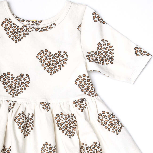 Organic Steph Skinny Sleeve Dress, Leopard Heart - Dresses - 4