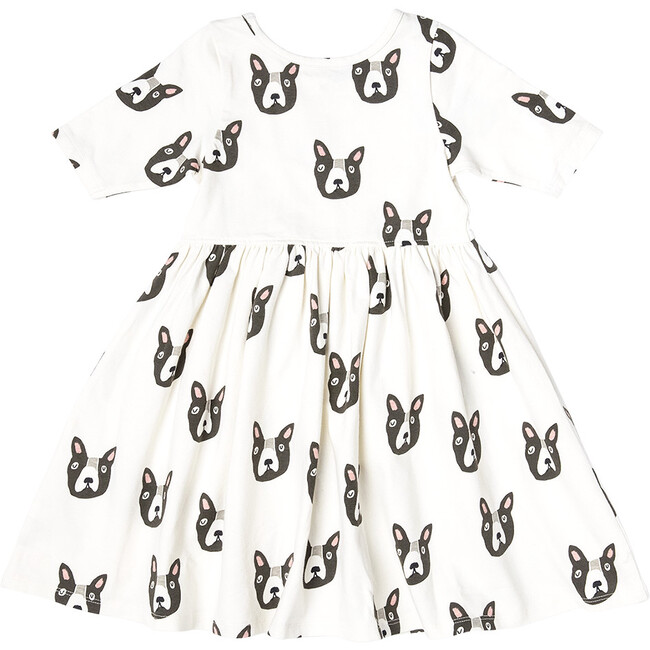 Organic Steph Skinny Sleeve Dress, Boston Terrier - Dresses - 7