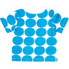 Organic Short Ribbed Sleeve Crew Neck Tee, Blue Dot - T-Shirts - 6 - thumbnail