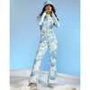 Water Repellent Neoprene Printed Ski Suit, White - Snowsuits - 2
