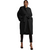 Women's Faux Fur Long Coat, Black - Coats - 1 - thumbnail