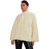 Women's Faux Fur Pullover, Beige - Sweaters - 1 - thumbnail
