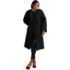 Women's Faux Fur Long Coat, Black - Coats - 2