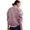 Women's Lace Printed Jumper, Pink - Sweaters - 3