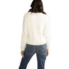 Women's Fuzzy Sweater, White - Sweaters - 4 - thumbnail