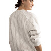 Women's Trompe L'Oeil Printed Sweatshirt, White - Sweatshirts - 2