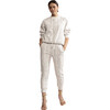 Women's Trompe L'Oeil Printed Sweatshirt, White - Sweatshirts - 3