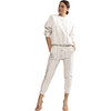 Women's Trompe L'Oeil Printed Sweatshirt, White - Sweatshirts - 4