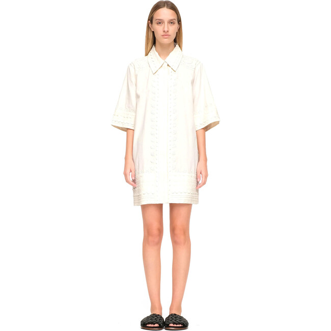 Women's Ryleigh Shirt Dress, Cream - Dresses - 1
