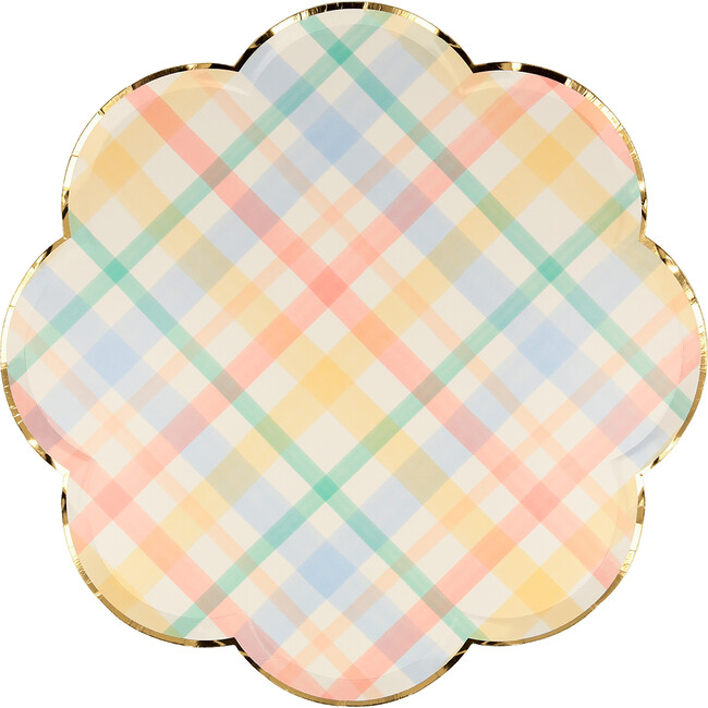 Plaid Pattern Dinner Plates