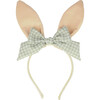 Velvet Bunny Ears Headband With Bow - Hair Accessories - 1 - thumbnail