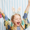 Velvet Bunny Ears Headband With Bow - Hair Accessories - 2