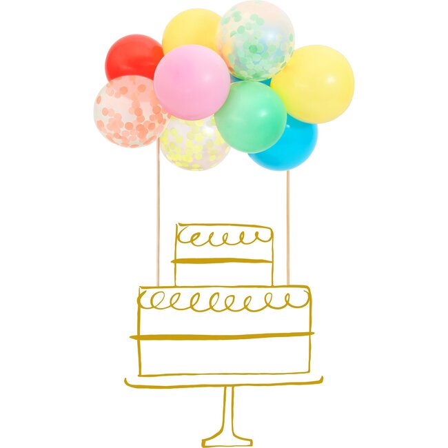 Rainbow Balloon Cake Topper Kit - Toppers - 4