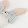 Velvet Bunny Ears Headband With Bow - Hair Accessories - 4