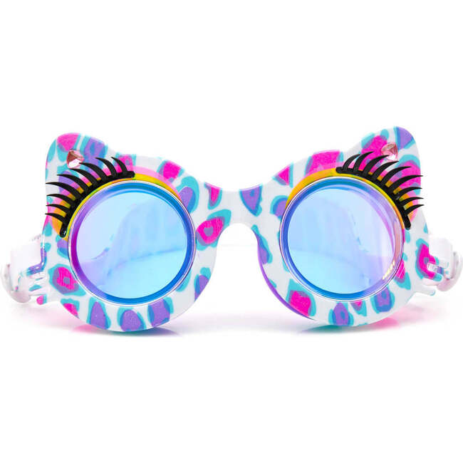 Savvy Cat Swim Goggles, Purple Patches
