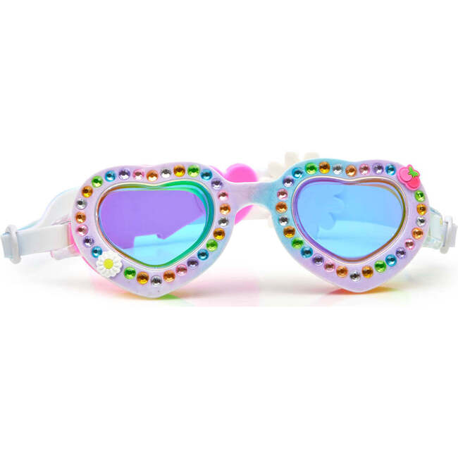 Bright Bouquet of Daisies Swim Goggles, Pink
