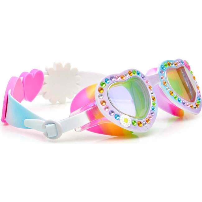 Bright Bouquet of Daisies Swim Goggles, Pink - Goggles - 2