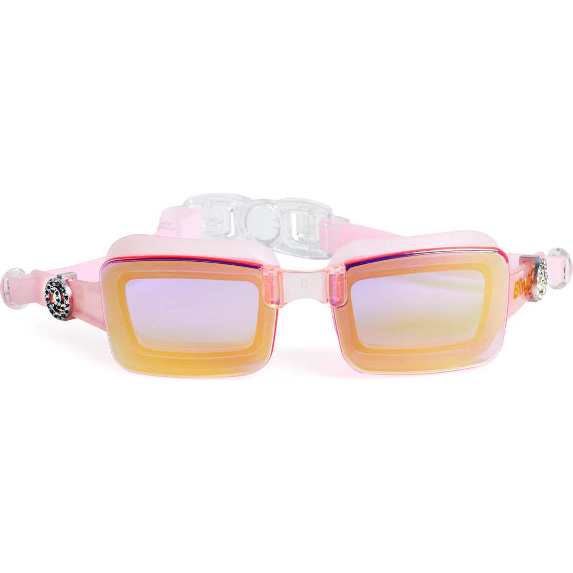 Blushing Vivacity Swim Goggles, Blush Pink And Yellow - Swim Goggles - 1