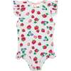 Strawberry Ruffle Cap Sleeve One Piece - One Pieces - 1 - thumbnail