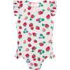 Strawberry Ruffle Cap Sleeve One Piece - One Pieces - 2