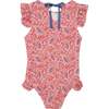 Paisley Ruffle Cap Sleeve One Piece - One Pieces - 2
