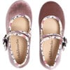 Floral Velvet Mary Janes, Pink - Mary Janes - 3