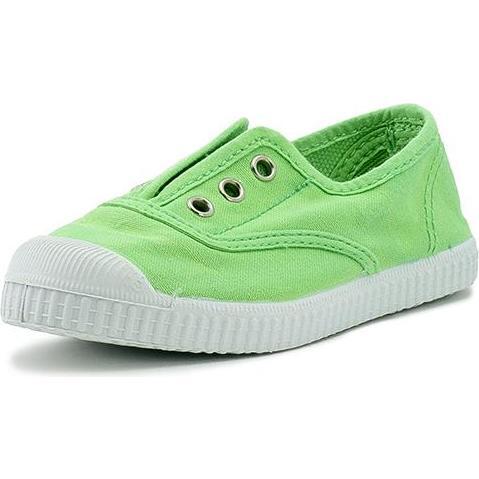 Canvas Laceless Sneakers, Green Apple
