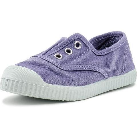 Canvas Laceless Sneakers, Washed Lilac - Sneakers - 1