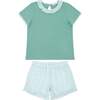 Minnow X Sister Parish Girls Sea Leaf T-Shirt And Short Set - Mixed Apparel Set - 1 - thumbnail