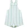 Minnow X Sister Parish Boys Cumberland Stripe Short Overall - Overalls - 1 - thumbnail