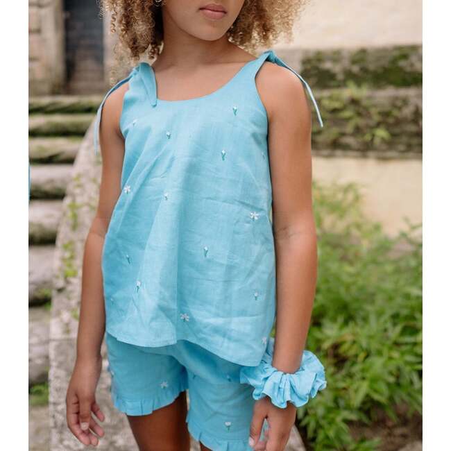 Minnow X Fanm Mon Girls Lagoon Tie Knot Short Set - Mixed Apparel Set - 2