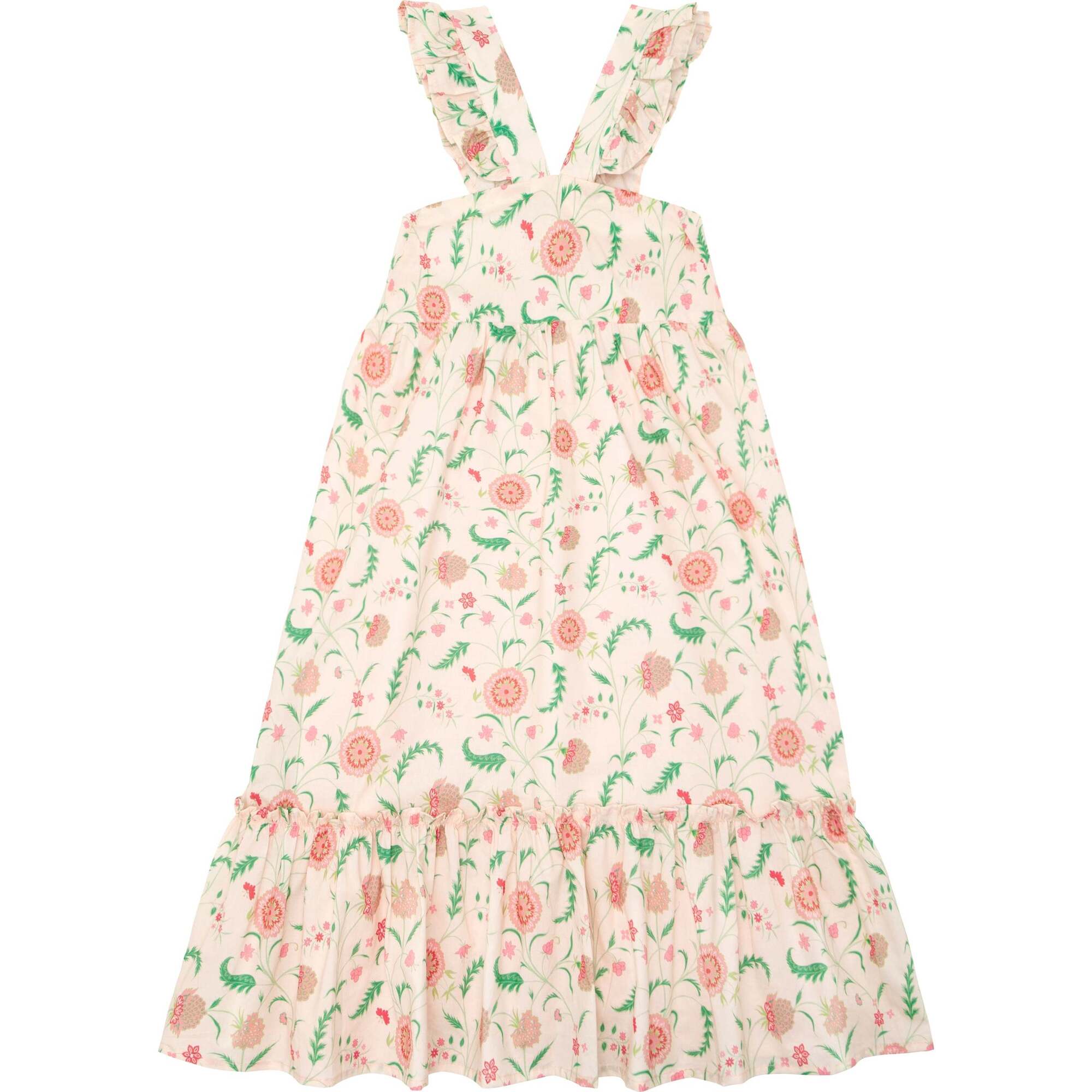 Minnow X Sister Parish Girls Cloister Botanical V-Neck Crossover Dress - Dresses - 1