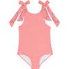 Minnow X Fanm Mon Girls Hibiscus Tie Knot One Piece - One Pieces - 1 - thumbnail
