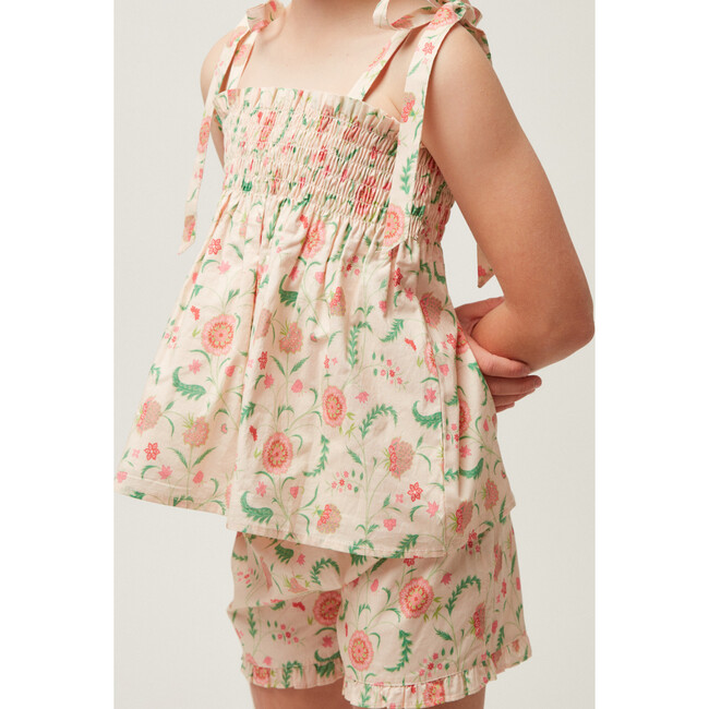 Minnow X Sister Parish Girls Cloister Botanical Smocked Short Set - Mixed Apparel Set - 4
