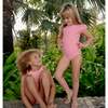 Minnow X Fanm Mon Girls Hibiscus Puff Sleeve One Piece - One Pieces - 4
