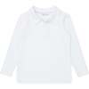 Boys White Long Sleeve Cotton Polo - Shirts - 1 - thumbnail