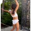 Minnow X Fanm Mon Girls Coconut Grove White Tie Knot Bikini - Two Pieces - 4