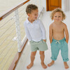 Boys White Long Sleeve Cotton Polo - Shirts - 3