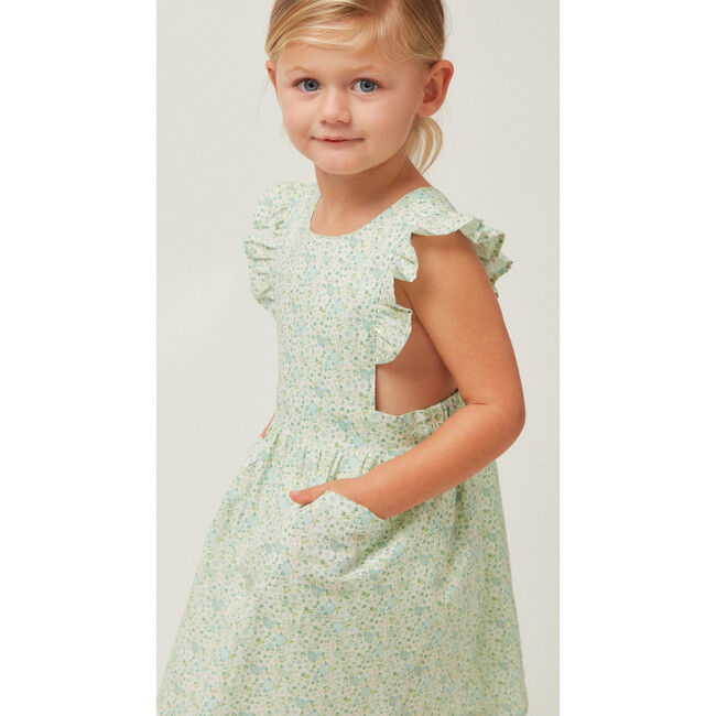 Girls Sea Marsh Floral Pinafore Dress - Dresses - 4